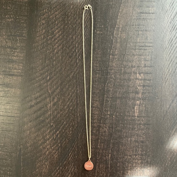 Helen Ficalora Sterling Silver LOVE Disc Necklace - Picture 7 of 10